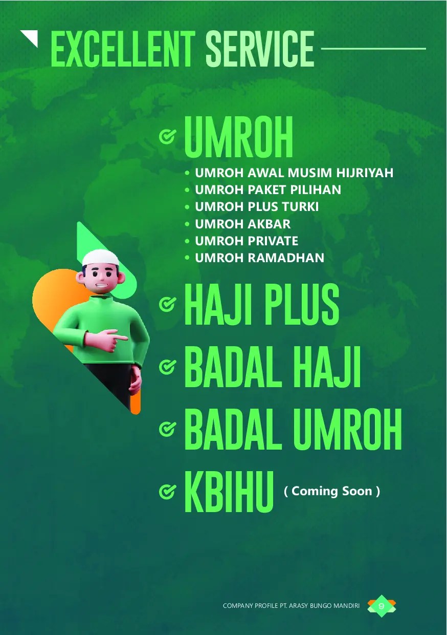 Halaman Tentang Arasy Tour and Travel