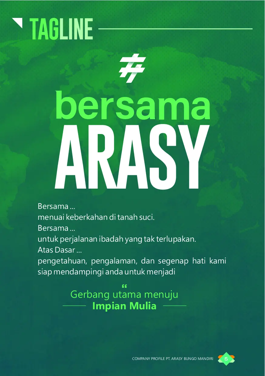 Halaman Tentang Arasy Tour and Travel